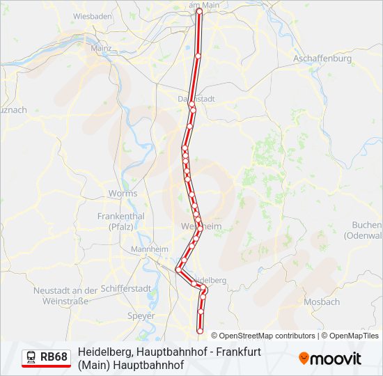 RB68 Train Line Map
