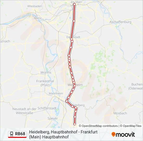 RB68 Train Line Map