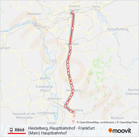 RB68 Train Line Map