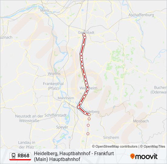 RB68 Train Line Map