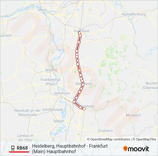 RB68 Train Line Map