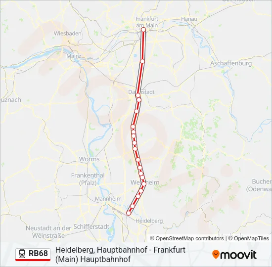 RB68 Train Line Map