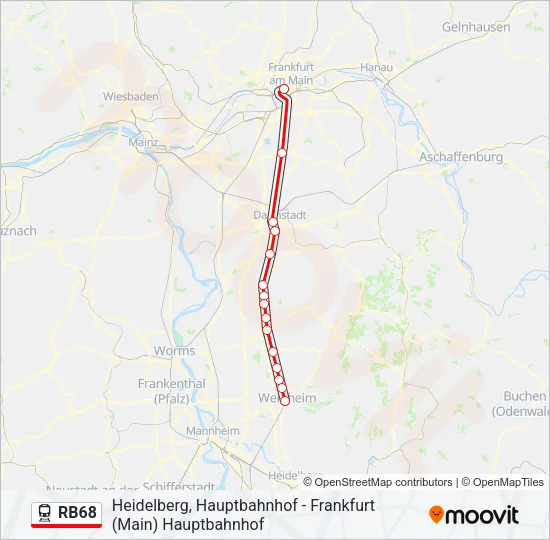 RB68 Train Line Map