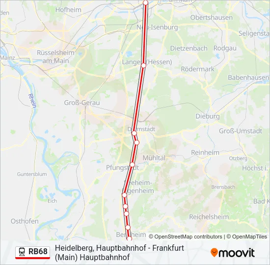 RB68 Train Line Map