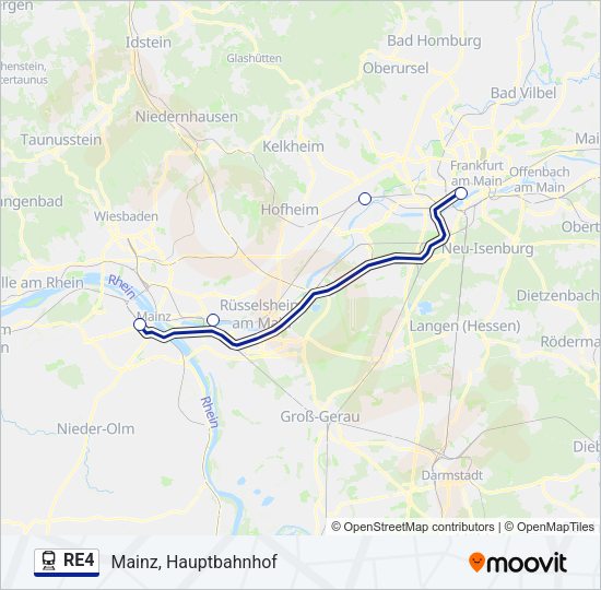 RE4 Train Line Map