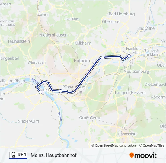 RE4 Train Line Map
