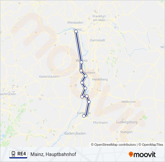 RE4 Train Line Map