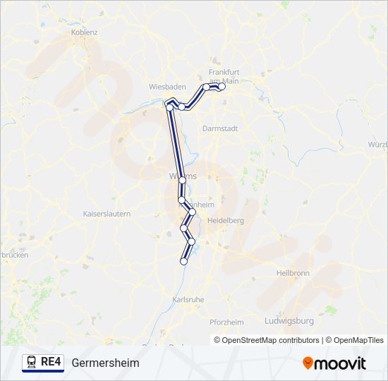 RE4 Train Line Map