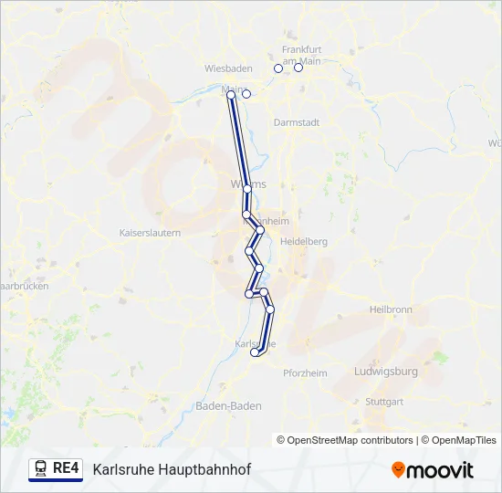 RE4 Train Line Map
