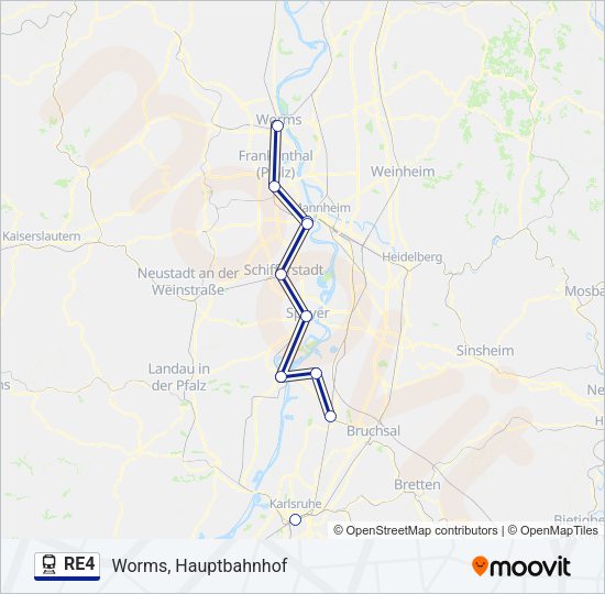 RE4 Train Line Map