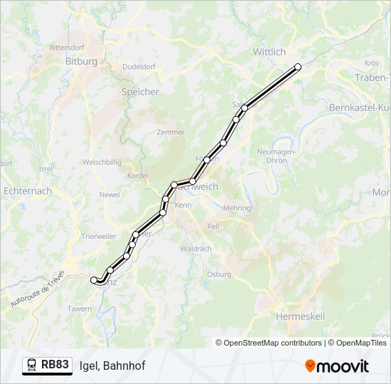 RB83 Train Line Map