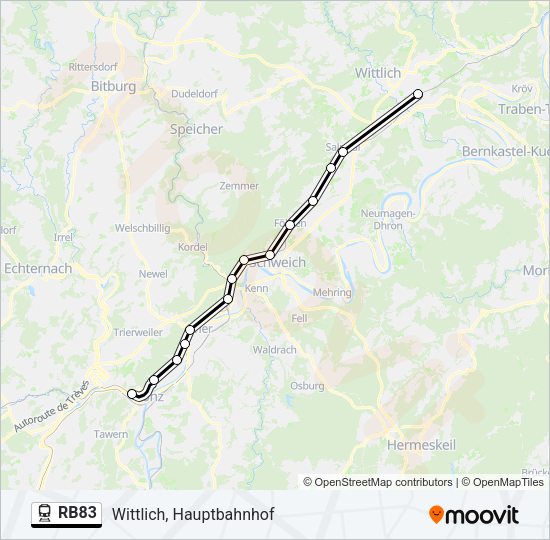 RB83 Train Line Map