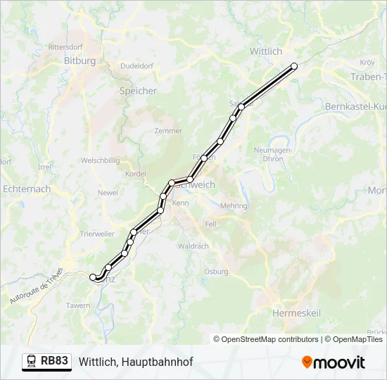 RB83 Train Line Map