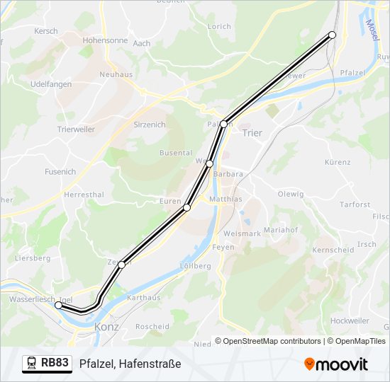 RB83 Train Line Map