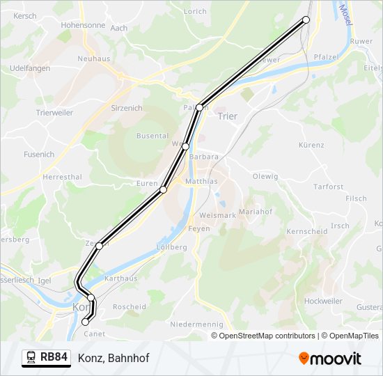 RB84 Train Line Map