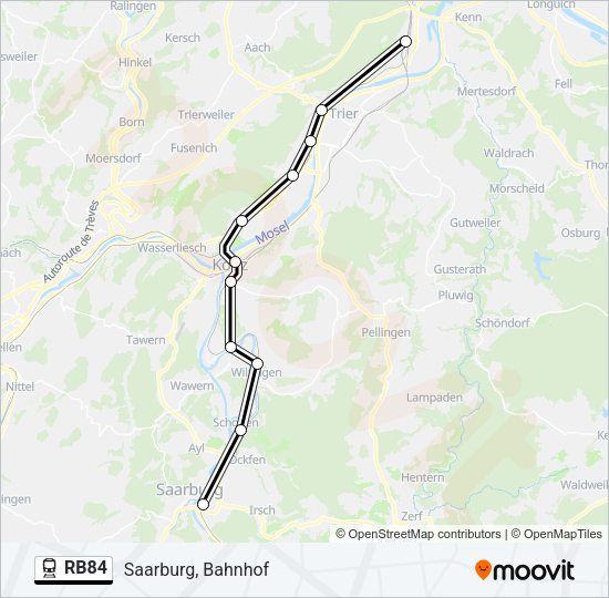 RB84 Train Line Map