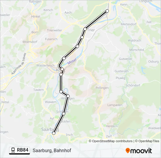RB84 Train Line Map
