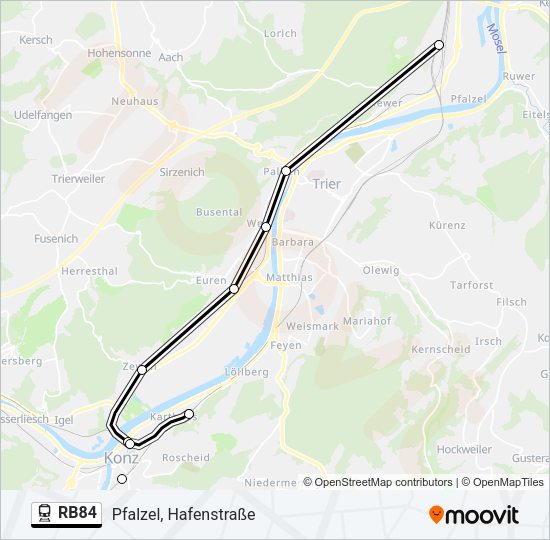 RB84 Train Line Map