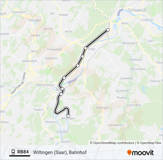 RB84 Train Line Map