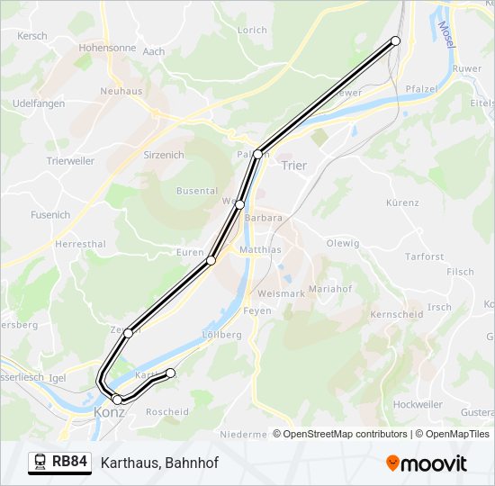 RB84 Train Line Map