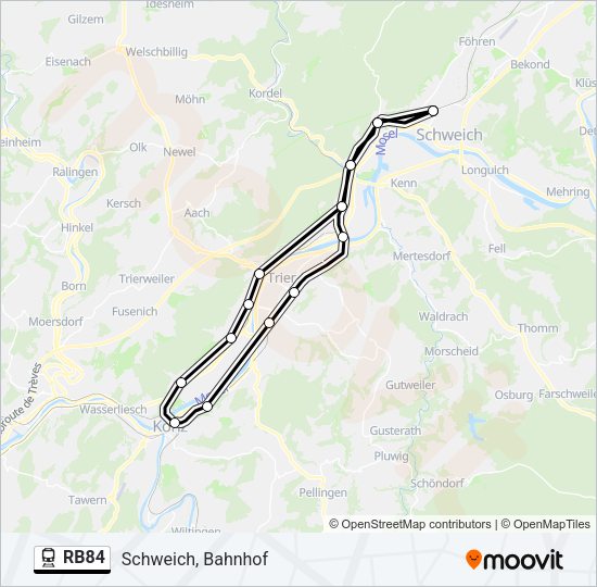 RB84 Train Line Map
