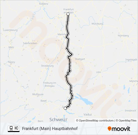 IC Train Line Map