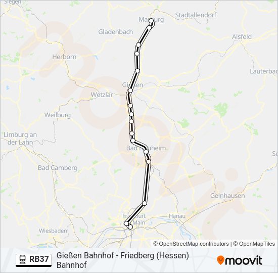RB37 Train Line Map