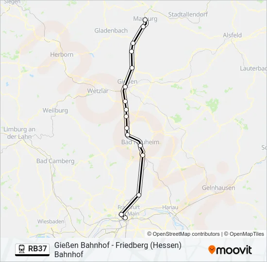 RB37 Train Line Map