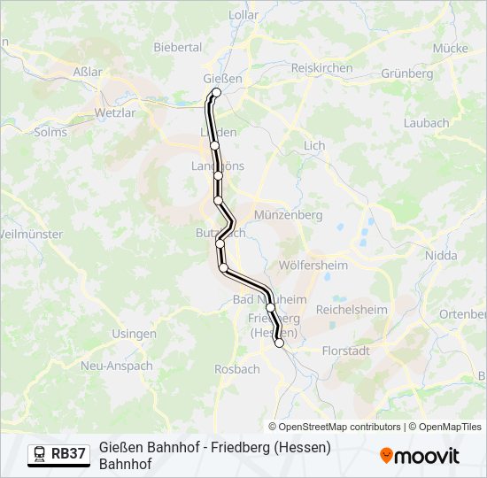 RB37 Train Line Map