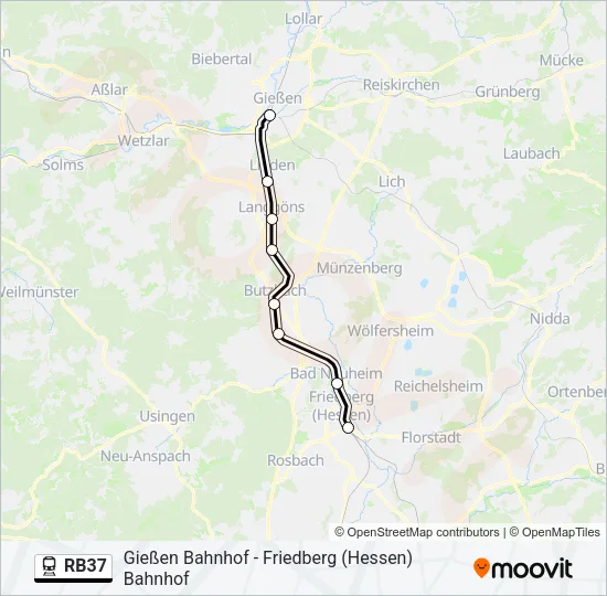 RB37 Train Line Map