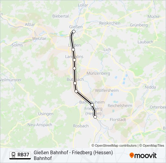 RB37 Train Line Map