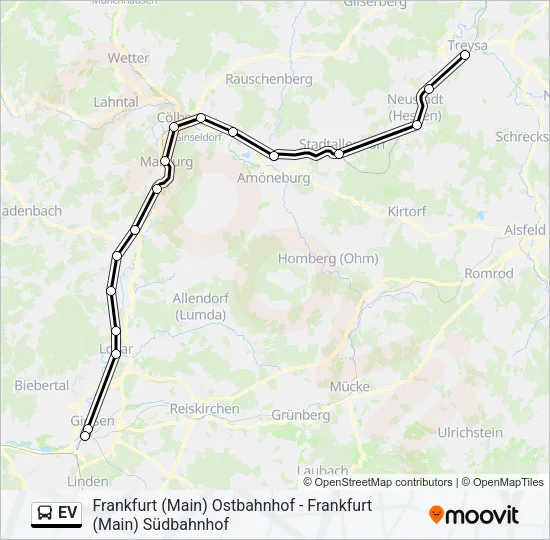 EV Bus Line Map