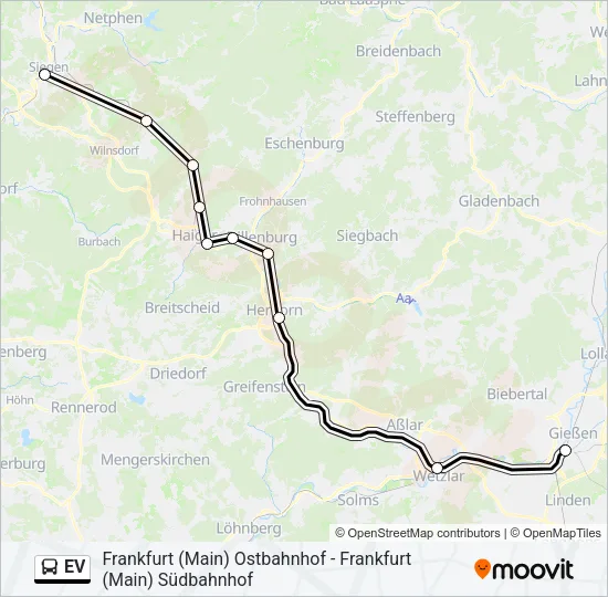 EV Bus Line Map