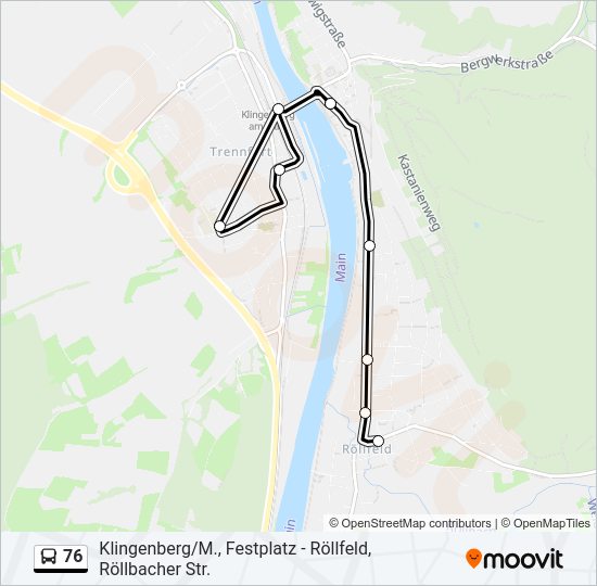 Автобус 76: карта маршрута