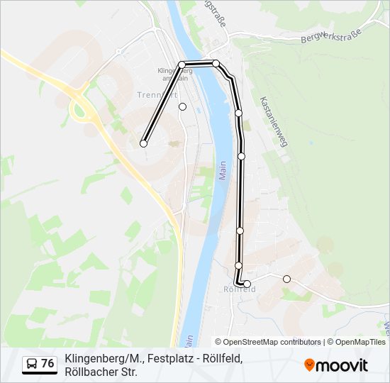 Автобус 76: карта маршрута