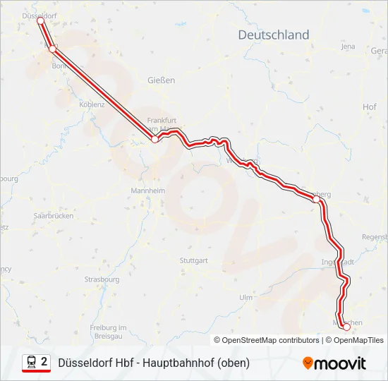 2 Train Line Map