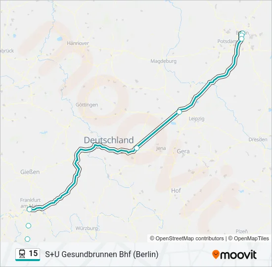 15 Train Line Map