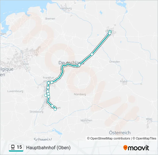 15 Train Line Map