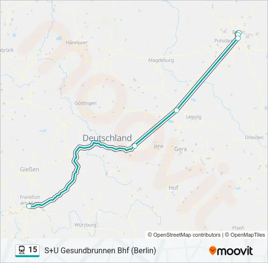 15 Train Line Map
