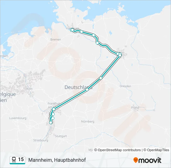 15 Train Line Map