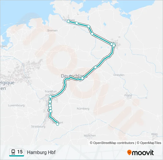 15 Train Line Map