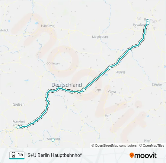 15 Train Line Map