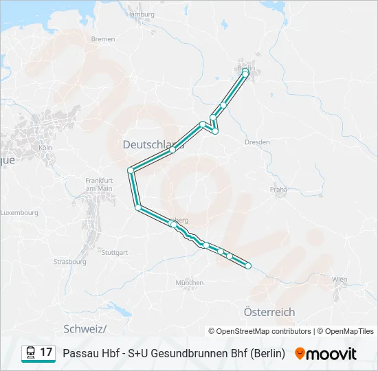 17 Train Line Map