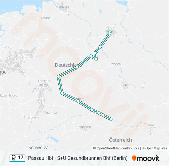 17 Train Line Map