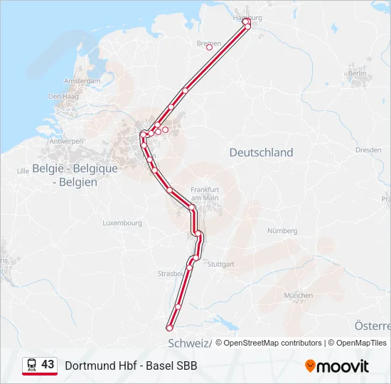 43 Train Line Map