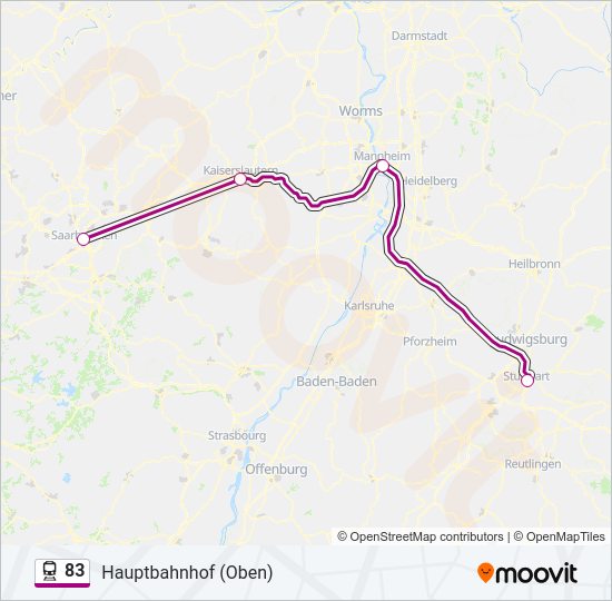 83 Train Line Map
