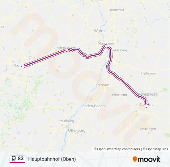 83 Train Line Map