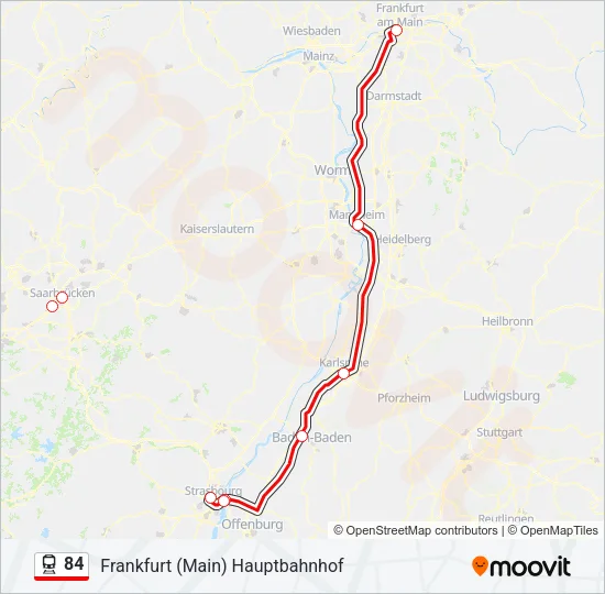 84 Train Line Map