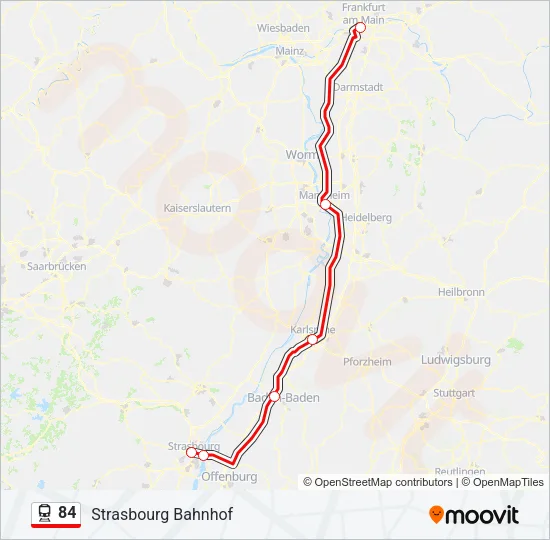 84 Train Line Map