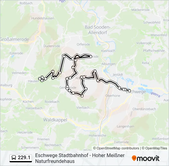 229.1 Bus Line Map